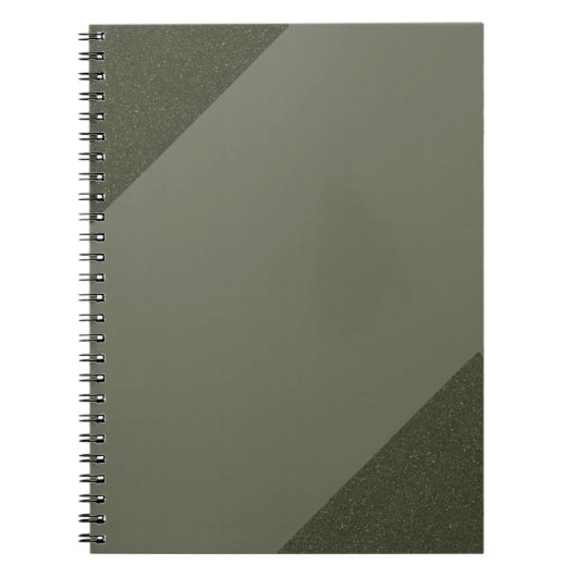 Carnet moderne Moss Green Spiral (Devant)