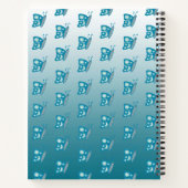 Carnet Moderne motif papillon bleu (Dos)