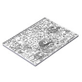 Carnet Moderne Motif Simple Oiseaux Noir et Blanc (Côté gauche)