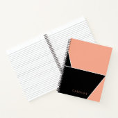 Carnet Moderne Noir élégant tendance personnalisée (Intérieur)