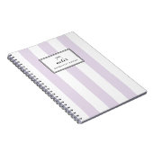 Carnet Moderne Pastel Lilac Grilles verticales Personnali (Côté Droit)