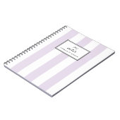 Carnet Moderne Pastel Lilac Grilles verticales Personnali (Côté gauche)