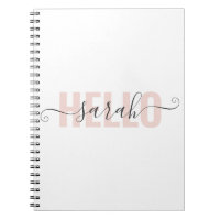 Moderne Pastel Rose Beauté Bonjour Et Votre Nom