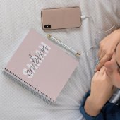 Carnet Moderne Pastel Rose Beauté Personnalisée Vous Nom