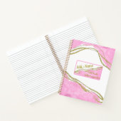 Carnet moderne personnalisé rose & or (Intérieur)