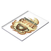 Carnet Moderne propulsé par le café – Typographie de café (Côté gauche)