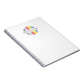Carnet MODERNE RAYURE MINIMALE logo arc-en-ciel fierté LG (Côté Droit)
