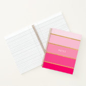 Carnet Moderne rose & or tendance (Intérieur)