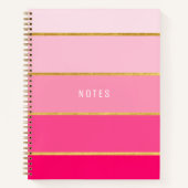 Carnet Moderne rose & or tendance (Devant)