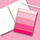 Carnet Moderne rose & or tendance