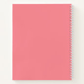Carnet Moderne Rose rose Turquoise Hello (Dos)