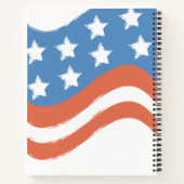 Carnet Moderne Rouge Bleu Joyeux Jour de l'Indépendance P (Dos)