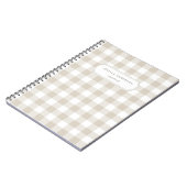 Carnet Moderne rustique beige à carreaux de bison (Côté gauche)