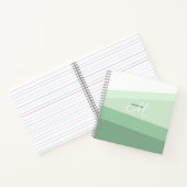 Carnet Moderne Sage Green Géométrique Personnalisé (Intérieur)