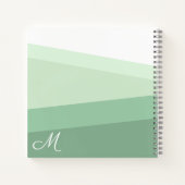 Carnet Moderne Sage Green Géométrique Personnalisé (Dos)