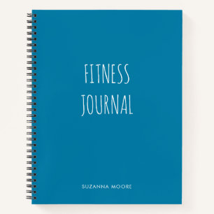 Carnet Moderne Simple Bold Blue Gym Workout Santé Fitnes
