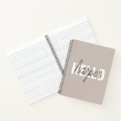 Carnet Moderne Simple Brown Bonjour Et Vous Nom (Intérieur)