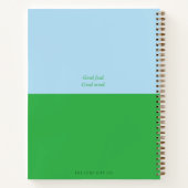 Carnet Moderne Simple Colorblock bleu et vert Recette (Dos)
