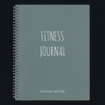 Carnet Moderne Simple Gris Salle De Sport Entraînement Sa<br><div class="desc">Utilisez ce Journal de condition physique pour suivre vos séances d'entraînement,  votre régime alimentaire et vos habitudes saines. Un journal de gym moderne ou un tracker de fitness en gris chic avec typographie moderne.</div>