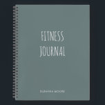 Carnet Moderne Simple Gris Salle De Sport Entraînement Sa<br><div class="desc">Utilisez ce Journal de condition physique pour suivre vos séances d'entraînement,  votre régime alimentaire et vos habitudes saines. Un journal de gym moderne ou un tracker de fitness en gris chic avec typographie moderne.</div>
