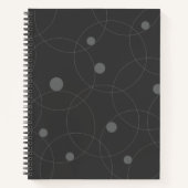 Carnet Moderne, simple, ludique, amusant motif de cercles (Devant)