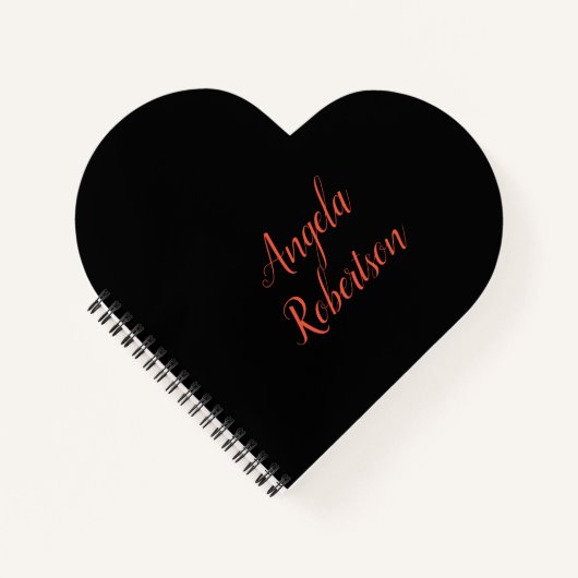 Carnet Moderne simple minimaliste ajouter le nom (Devant)