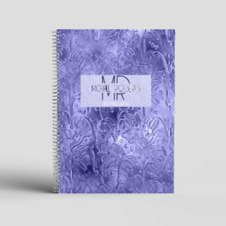 Carnet Moderne Simple minimaliste feuille violet Métalliq