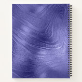 Carnet Moderne Simple minimaliste feuille violet Métalliq (Dos)