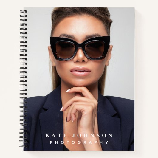 Carnet Moderne Simple minimaliste Photo Photographe Entre (Devant)