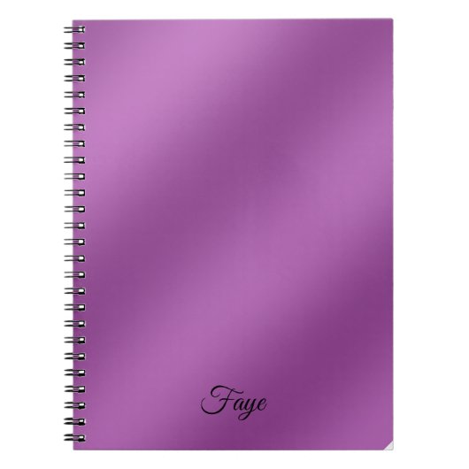Carnet Moderne Simple Solide dégradé violet motif vague (Devant)