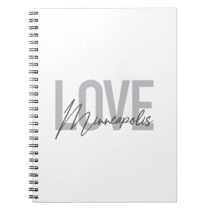 Carnet Moderne, simple, urbain, Amour cool Minneapolis