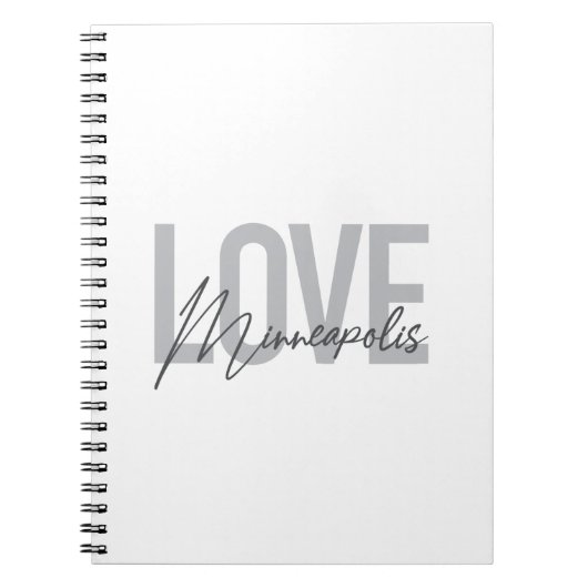 Carnet Moderne, simple, urbain, Amour cool Minneapolis (Devant)