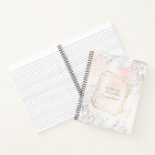 carnet moderne subtil de monogramme floral (Intérieur)