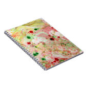 Carnet Moderne tendance Abstrait rose rouge jaune vert (Côté Droit)