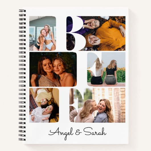 Carnet Moderne tendance BFF Best Friend Chic Photo Collag (Devant)
