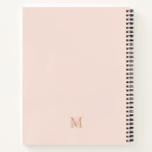 Carnet Moderne transparent rose rose rose floral Monogram (Dos)