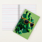 Carnet moderne vert coloré Giraffe (À l'intérieur)
