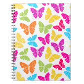 Carnet Moderne Vibrant Arc-en-ciel Butterfly mûre Motif (Devant)