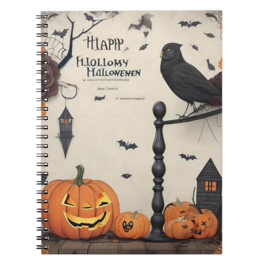 carnet moderne vintage halloween (Devant)