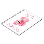 Carnet Moderne Vous Flamazirez Beauté Flamant rose rose (Côté gauche)