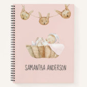 Carnet Modernité Beauté Pastel Rose Nom Enfant (Devant)