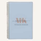 Carnet Modert Mocha Mousse Monogram Bleu Poussiéreux (Recto)