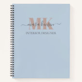Carnet Modert Mocha Mousse Monogram Bleu Poussiéreux (Devant)