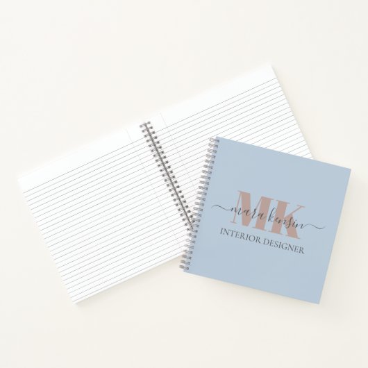 Carnet Modert Mocha Mousse Monogram Dusty Blue (Intérieur)
