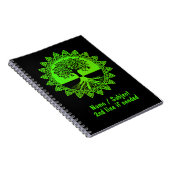 Carnet Modifier le nom Texte - Arbre Celtique Vert de la (Côté Droit)
