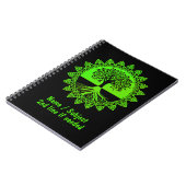 Carnet Modifier le nom Texte - Arbre Celtique Vert de la (Côté gauche)