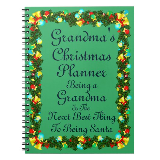 Carnet Modifier le texte Ajouter le nom Grand-mère Noël P (Devant)