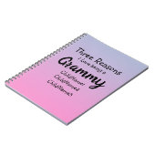Carnet Modifier TOUT le Texte  Trois Raisons pour lesquel (Côté gauche)