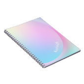 Carnet Moelleux Pastel Arc-en-ciel Dégradé forme photo (Côté Droit)