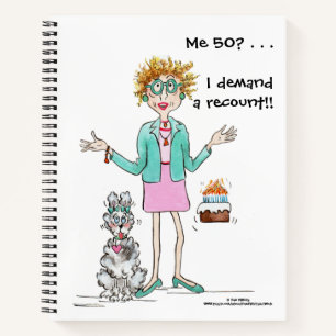 Carnet Moi 50 ? Caricature de femme assertive